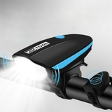 Đèn xe đạp thể thao KIOTOOL siêu sáng có còi pin sạc usb led T6 chống nước
