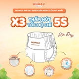 [Mới] Tã/Bỉm dán MOMOJI AIR DRY - PHIÊN BẢN NÂNG CẤP Siêu Thấm Hút, Mềm Mỏng, Thoáng Khí Cho Bé
