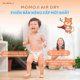[Mới] Tã/Bỉm dán MOMOJI AIR DRY - PHIÊN BẢN NÂNG CẤP Siêu Thấm Hút, Mềm Mỏng, Thoáng Khí Cho Bé