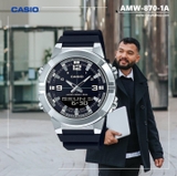 CASIO AMW-870-1AVDF | NAM | DÂY CAO SU - PIN 10 NĂM | CHÍNH HÃNG