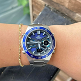 CASIO EDIFICE EFV-C110D-2A | NAM | PIN 10 NĂM - DÂY THÉP | CHÍNH HÃNG