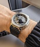 G-SHOCK GM-2100-1ADR | NAM | VIỀN THÉP | BÁT GIÁC | CHÍNH HÃNG