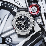 CASIO G-SHOCK G-STEEL GST-B100-1ADR | NAM | DÂY NHỰA - KẾT NỐI BLUETOOTH | CHÍNH HÃNG