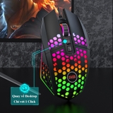 CHUỘT GAMING RAINBOW GEAR R801 8000DPI CHUỘT LỔ LED RGB MACRO