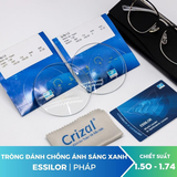 TRÒNG KÍNH ĐƠN TRÒNG ESSILOR ĐÁNH KỸ THUẬT SỐ VÁNG PHỦ MAX-AZ