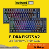 Bàn phím cơ gaming EDRA EK375 V2 Alpha / Beta (Linear switch)