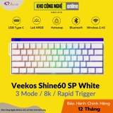 Bàn phím cơ Veekos Shine60 SP White Multi Mode