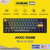Bàn phím cơ AKKO 3068B Black & Gold (Multi-modes / Hotswap / Foam tiêu âm / TTC sw)