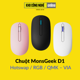Chuột không dây MonsGeek D1 (2.4Ghz – Đen / Trắng / Hồng)