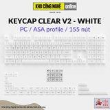 AKKO Clear Keycaps Set v2 – White (PC / ASA profile / 155 nút) - Hàng chính hãng
