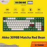 Bàn phím cơ AKKO 3098 DS Matcha Red Bean (Gateron Cap Yellow / Akko switch v2)