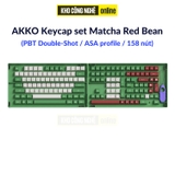 AKKO Keycap set Matcha Red Bean (PBT Double-Shot / ASA profile / 158 nút)