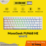 Bàn phím cơ MonsGeek FUN68 HE White Glare Magnetic switch