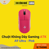 Chuột Gaming ATK A9 Ultra Tri-mode - Pink