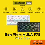 Bàn Phím Cơ Gaming Aula F75 Contour Black /  Contour White - Hàng Chính Hãng