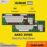 Bàn Phím cơ Akko 3098S Matcha Red Bean (PBT Double Shot / Rainbow LED / ASA profile)