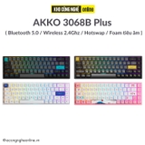 Bàn phím AKKO 3068B Plus (Bluetooth 5.0 / Wireless 2.4Ghz / Hotswap / Foam tiêu âm / AKKO CS Jelly sw)