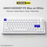 Bàn phím cơ AKKO MOD007 PC Blue on White (Hotswap / Gasket Mount / Clacky / Mạch Xuôi / CS Switch)