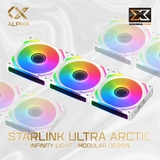 Quạt Tản Nhiệt XIGMATEK STARLINK ULTRA ARTIC - ARGB, INFINITY LIGHT, MODULAR DESIGN, PACK x3, CONTROLLER