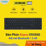Bàn Phím Không Dây Rapoo E9350G - Đen