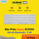 Bàn Phím Không Dây Rapoo E9350G - Trắng