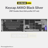 Bộ Keycap AKKO Black Silver (PBT Double-Shot/ASA profile/197 nút)