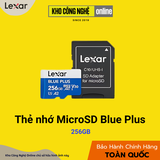 Thẻ nhớ Lexar BLUE PLUS microSDXC UHS-I Card, C10, U3, V30, A2, Up to 170MB/s - 256GB