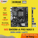 Mainboard MSI B450M-A PRO MAX II (Hàng Chính Hãng)
