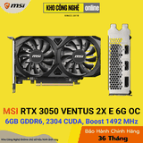 Card Màn Hình / VGA MSI GeForce RTX 3050 VENTUS 2X E 6G OC