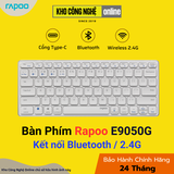 Bàn Phím Không Dây Rapoo E9050G - Trắng