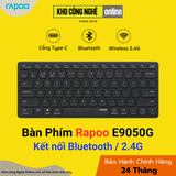 Bàn Phím Không Dây Rapoo E9050G - Đen