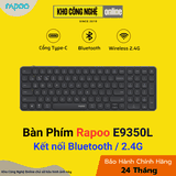 Bàn Phím Không Dây Rapoo E9350L - Đen