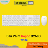 Bộ phím chuột không dây Rapoo X260S - Trắng