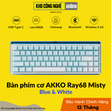 Bàn phím cơ AKKO Ray68 Misty Blue & White