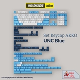 Bộ Keycap AKKO UNC Blue (PBT Double-Shot, MDA profile, 227 nút)
