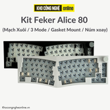 Kit bàn phím cơ Feker Alice 80 (Mạch Xuôi, 3 Mode, Gasket Mount, Núm xoay, Pin 8000mAh)