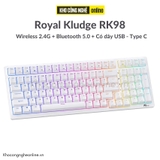 Bàn phím cơ không dây Royal Kludge RK98 Hotswap led RGB, kết nối 3 chế độ (Bluetooth 5.0 | Wireless 2.4G | Dây type C)