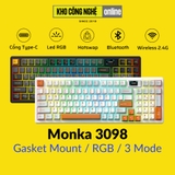 MONKA 3098 V2 Pro - Bàn phím cơ MONKA 3098 V2 Pro Có Màn Hình LCD, Mạch Xuôi, Led RGB, Kết Nối 3 Mode