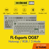FL-Esports OG87 - Bàn phím cơ FL-Esports OG87 kết nối 3 Mode (Mạch Xuôi / Hotswap / Led RGB) - Hàng Chính Hãng