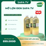 DEAL HOT [ MUA 3 CHAI TẶNG 1 LỌ CHẨM CHÉO ] 3 CHAI MỠ LỢN ĐEN 1000 ML TẶNG KÈM 1 LỌ CHẨM CHÉO VỊ TÊ CAY 350G