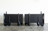 Mirrored figura side board