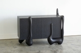 Mirrored figura side board