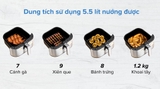 Nồi chiên không dầu BlueStone AFB-5878 5.5 lít