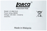 Bếp từ đôi lắp âm Lorca LCI 886PLUS