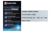 Bếp từ hồng ngoại lắp âm Sakura SE-3260B