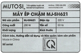 Máy ép chậm Mutosi MJ-SH621
