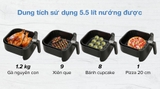 Nồi chiên không dầu Mishio MK-284 5.5 lít