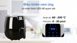 Nồi chiên không dầu Mishio MK-165 5.5 lít Đen