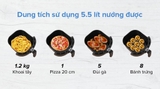 Nồi chiên không dầu Mishio MK-165 5.5 lít Đen