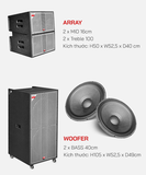 Loa Array di động Redsound R215AR Bass 4 tấc đôi